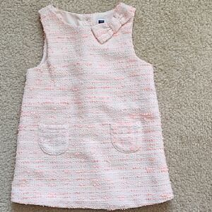 Janie And Jack Dress Girls Size 18-24 Months Party Sleeveless Bow Coral Pink